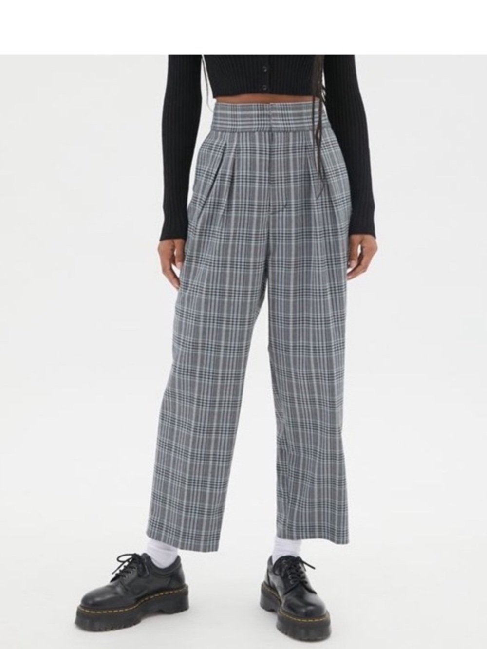 Urban Outfitters Paige glen plaid pleated trousers Size XS